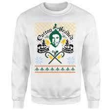 Elf Ninny Muggins Sweatshirt - White - S