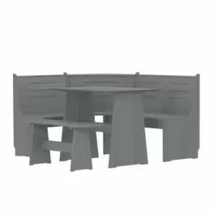 Latham Corner Bench Set-Full Grey