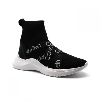 Calvin Klein Umney Chunky Sole Sock Trainer - Black/White