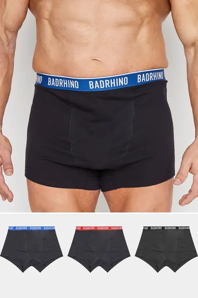 BadRhino 3 Pack Boxers Black