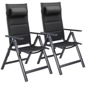 Garden Chair Bern Premium 2Pcs Set Anthracite Padded