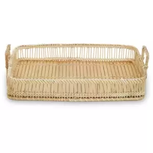 Rectangular Natural Rattan and Bamboo Tray - Premier Housewares