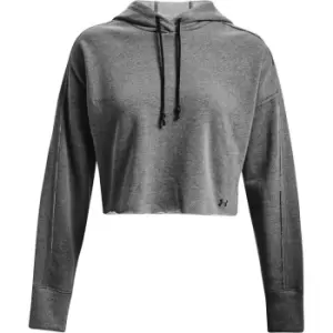 Under Armour Armour Terry Crop Hoodie Womens - Grey