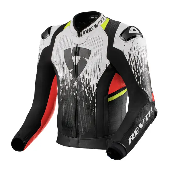 REV'IT! Quantum 2 Pro Air Jacket White Neon Red Size 50