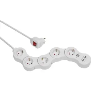 Brennenstuhl 1155350210 Power strip (+ switch) 5x White PG connector