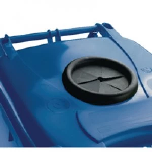 Slingsby Wheelie Bin 360L With Bottle Bank Aperture and Lid Lock Blue 377867