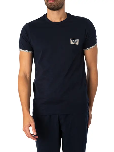 Emporio Armani Lounge Box Logo T-Shirt Marine S