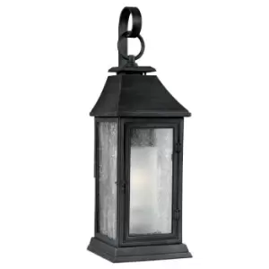 Outdoor IP44 Wall Light Dark Weathered Zinc LED E27 75W d00953