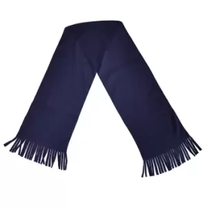 Result Adults Unisex Active Fleece Winter Tassel Scarf (One Size) (Navy Blue)