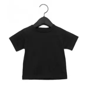 Bella + Canvas Baby Crew Neck T-Shirt (3-6 Months) (Black)