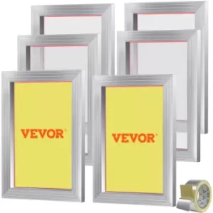 VEVOR Screen Printing Kit, 6 Pieces Aluminum Silk Screen Printing Frames, 10x14inch Silk Screen Printing Frame with 110 Count Mesh, High Tension