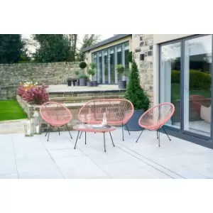 Rio 4 Seater Garden Bistro Set - Pink