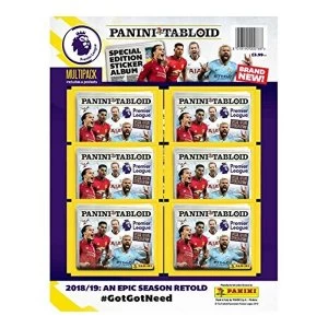 Panini Tabloid 2019 Football Sticker Collection Multipack