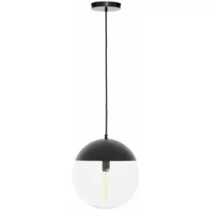 Premier Housewares - Revive Black Finish Pendant Light