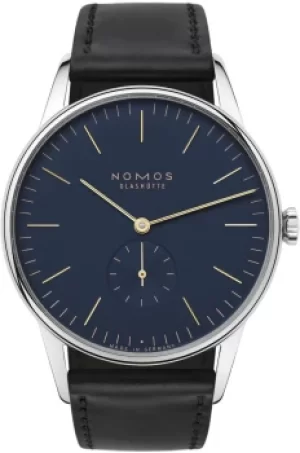 Nomos Glashutte Watch Orion 38 Midnight Blue Steel Back