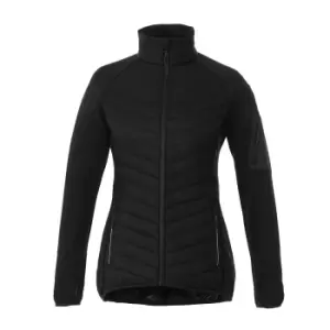 Elevate Womens/Ladies Banff Hybrid Insulated Jacket (L) (Solid Black)