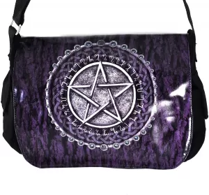 Pentagram Purple Messenger Bag