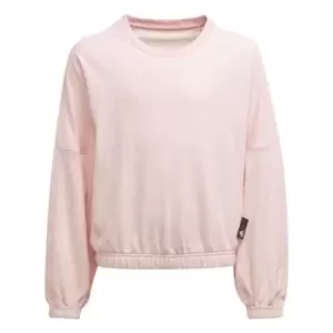 adidas Studio Lounge Botanical Dye Sport Crew Sweatshirt - Botanic Pink Mel / Black