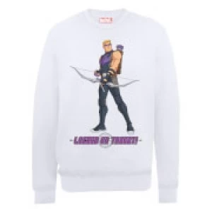 Marvel Avengers Assemble Hawkeye Locked On Sweatshirt - White - XL