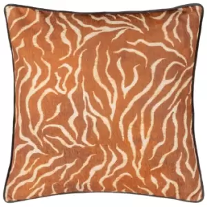 Jurong Tiger Chenille Cushion Rust, Rust / 50 x 50cm / Polyester Filled