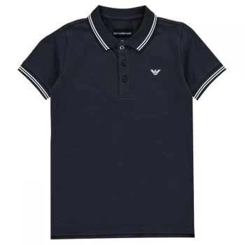 Emporio Armani Jersey Polo Shirt Blue Size 12 Years Boys