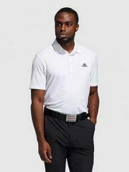 adidas Golf Ultimate365 Solid Polo Shirt - White, Size S, Men