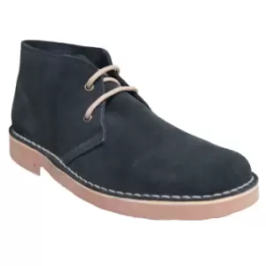 Roamers Mens Real Suede Unlined Desert Boots (3 UK) (Navy)