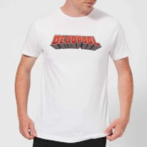 Marvel Deadpool Logo Mens T-Shirt - White - XXL