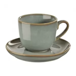 Cappuccino cup with a saucer Asa Selection Saisons Eucalyptus, 230ml