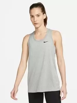 Nike Dri Fit Racer Tank Top, Grey, Size L, Women