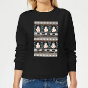 Star Wars BB-8 Pattern Womens Christmas Sweatshirt - Black - XS