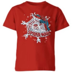 Marvel Spider-Man Kids Christmas T-Shirt - Red - 9-10 Years