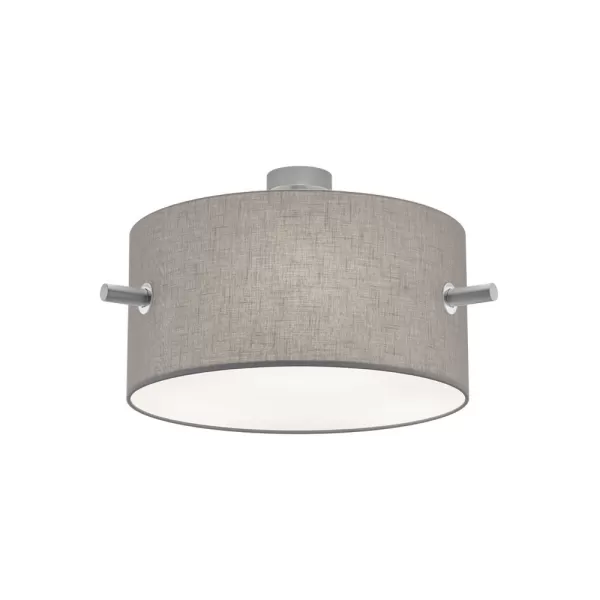 Camden Modern 3 Light Cylindrical Ceiling Light Nickel Matt