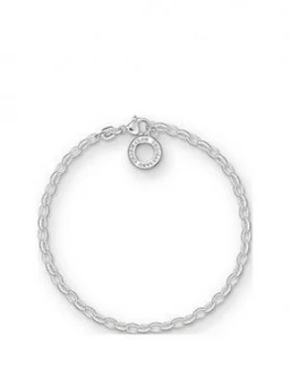 Thomas Sabo Charm Club Fine Silver Carrier Bracelet, One Colour, Size Large = 18.5Cm, Women