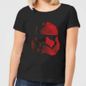 Star Wars Jedi Cubist Trooper Helmet Black Womens T-Shirt - Black - M