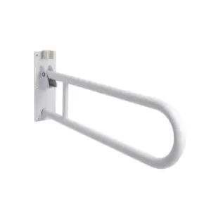 Stainless Steel White Foldaway Grab Rail