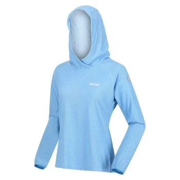 Regatta Womens Montes Fleeced Hoodie - SonicBlu/Wht