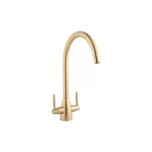 Tamara Twin Lever Brass Kitchen Tap