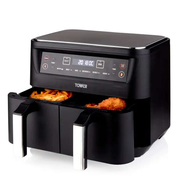 Tower Vortx T17097 1600W 8L Dual Basket Air Fryer