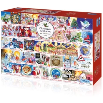 Gibsons Christmas Alphabet Jigsaw Puzzle - 1000 Pieces