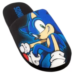 Sonic The Hedgehog Mens Slippers (9 UK-10 UK) (Black)