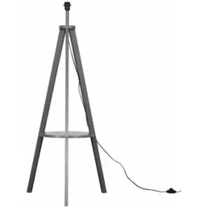 Minisun - Morrigan Wooden Tripod Floor Lamp Base - Grey