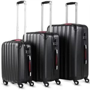 Baseline Hard Shell Black Suitcase 3Pcs Set