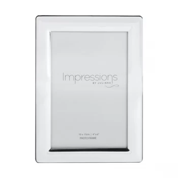 4" x 6" - Impressions Silver Plated Curved Photo Frame