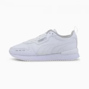 PUMA R78 Youth Trainers, White/Grey Violet Size 5 Shoes