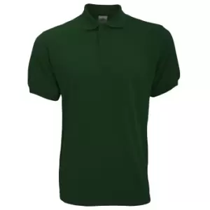 B&C Safran Mens Polo Shirt / Mens Short Sleeve Polo Shirts (2XL) (Bottle Green)