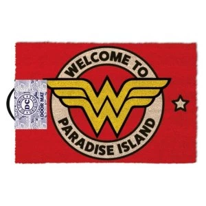 Wonder Woman - Welcome To Paradise Island Door Mat