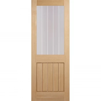 Mexicano Internal Glazed Unfinished Oak 1 Lite Door - 838 x 1981mm