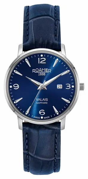 Roamer 958844 41 44 05 Valais Ladies Blue Dial Blue Leather Watch