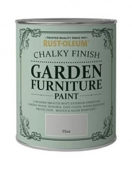 Rust-Oleum Flint Chalky Finish Garden Furniture Paint - 750Ml